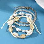 Handmade Boho Shell Anklet for Women 