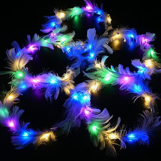 LED Flower Crown Hair Band Pack of 10