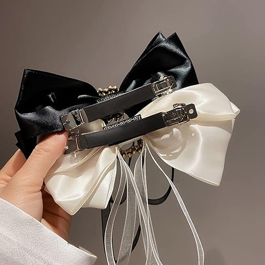 Large Bow Hair Clip Rhinestone Hair Barrette 