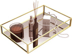 Luxury Gold Mirror Makeup Tray
