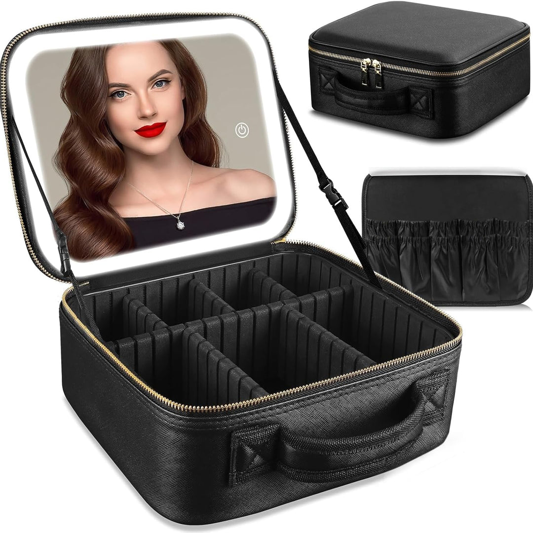 Makeup Bag with LED Mirror 