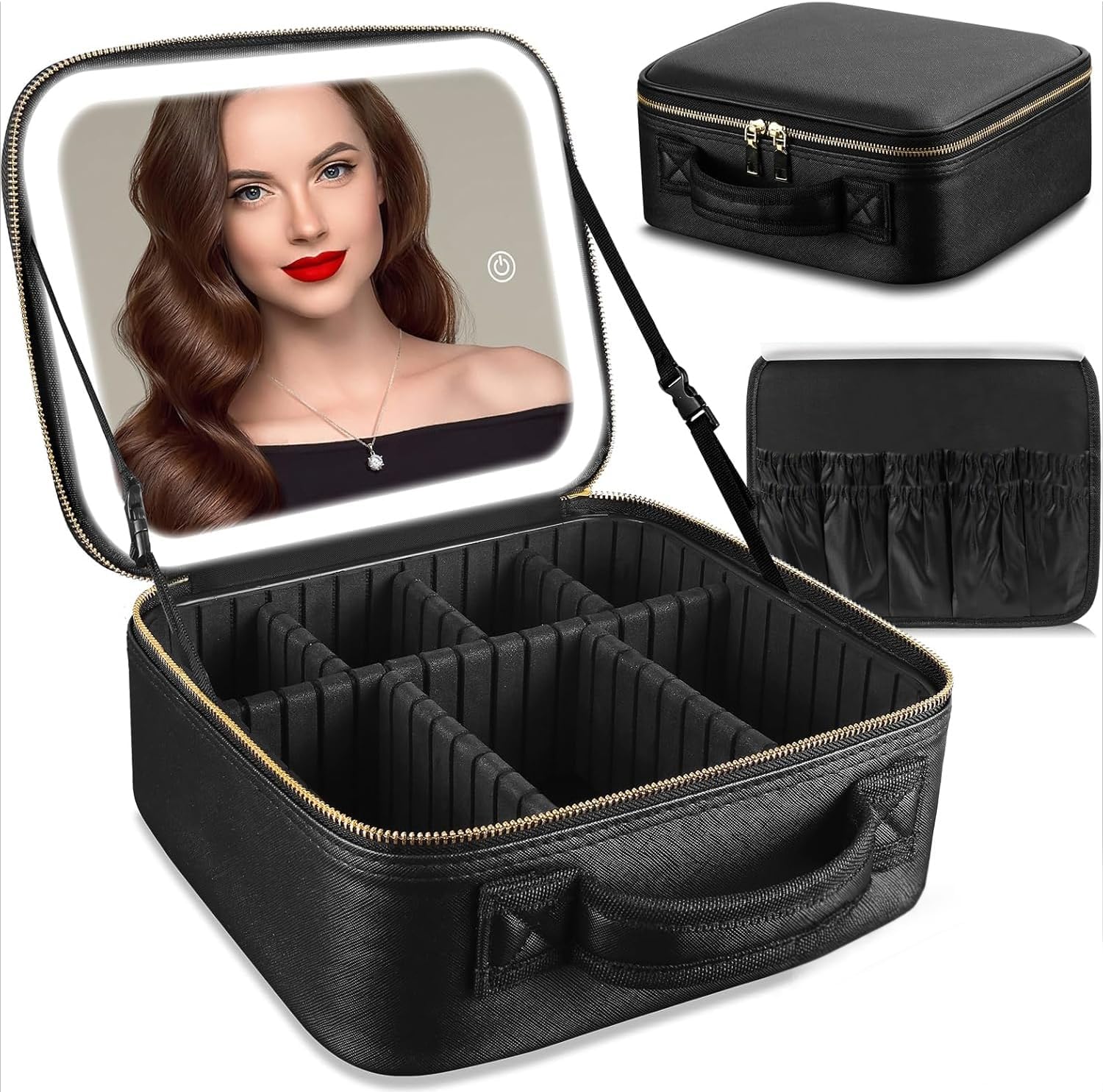 Makeup Bag with LED Mirror 