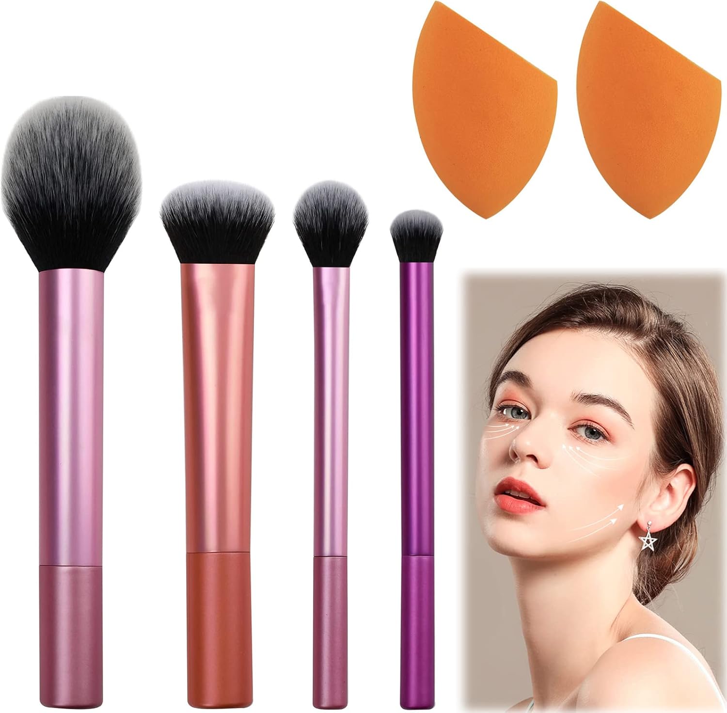 Makeup Brush Set, 4 Piece