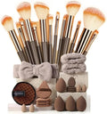 Makeup Brush Set with Sponges