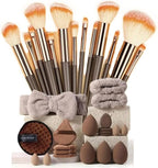 Makeup Brush Set with Sponges
