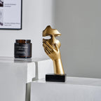 Modern Abstract Woman Face Sculpture