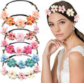 Multicolour Flower Crown Headbands 5 Pcs 