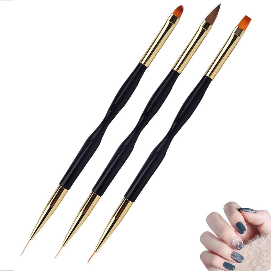 Nail Brush Set for Gel & Acrylic Nails 3 Pcs