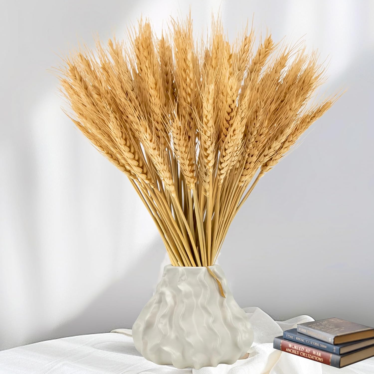 Natural Dried Wheat Flowers (100 Stems) 