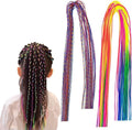Rainbow Hair Wraps for Braids & Dreadlocks 116 Pcs 