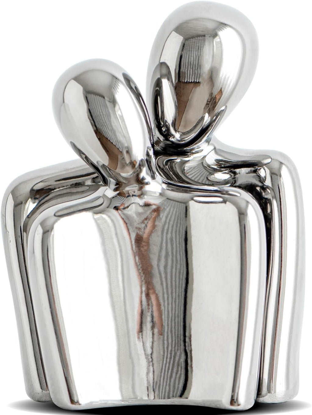 Romantic Couple Statue Decor Silver 