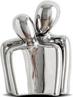 Romantic Couple Statue Decor Silver 