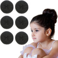 Styla Hair Donut Bun Maker for Kids (6 Pcs Black)