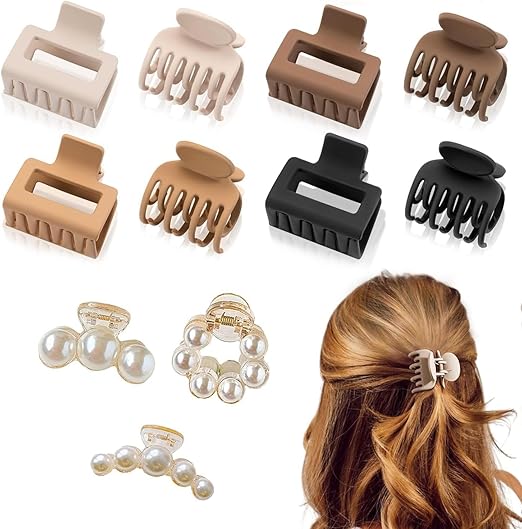 Stylish Hair Claw Clips Set for Women 11 Pcs