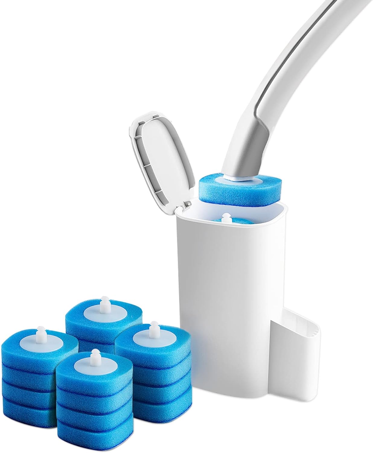 Toilet Bowl Cleaning Brush with 16 Refills