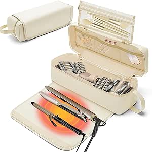 Travel Hair Tools Storage Bag with Heat Resistant Pad 