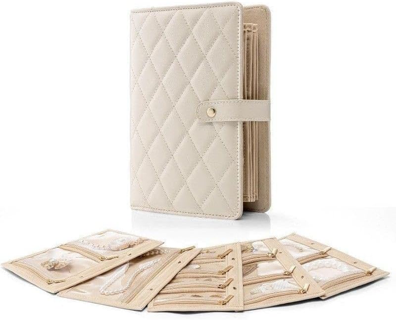 Travel Jewelry Organizer Case with Clear Zipper 