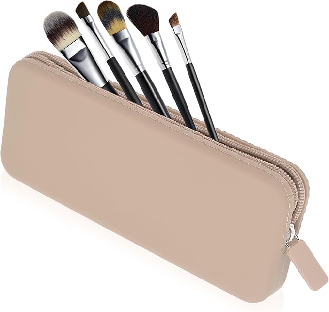 Travel Makeup Brush Holder Case with Zipper 