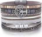 Tree of Life Leather Bracelets for Women 