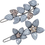 Vintage Rhinestone Hair Clips for Women 2 Pcs 