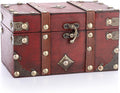 Vintage Wood Treasure Chest Box 