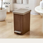 Wood Grain Garbage Bin – Multifunctional Trash bin for Home & Office