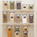 15-Piece Airtight Food Storage Container Set with Lids & Labels – BPA-Free Kitchen Pantry Organizer