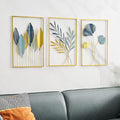 Gold Leaf Wall Art Set – Metal Wall Decor for Living Room & Bedroom