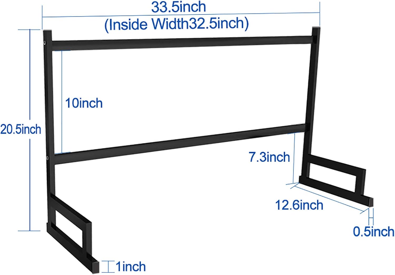 2-Tier Over-the-Sink Dish Drying Rack – Stainless Steel Kitchen Storage Shelf