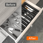 Lifewit Expandable Silverware Drawer Organizer – Adjustable Cutlery & Utensil Tray, BPA-Free