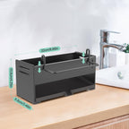Kitchen Sink Organizer with Drain Pan – Carbon Steel Sponge & Dishcloth Holder
