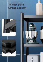 5-Tier Adjustable Storage Shelf Rack with Wheels & Hooks – Heavy Duty Stainless Steel